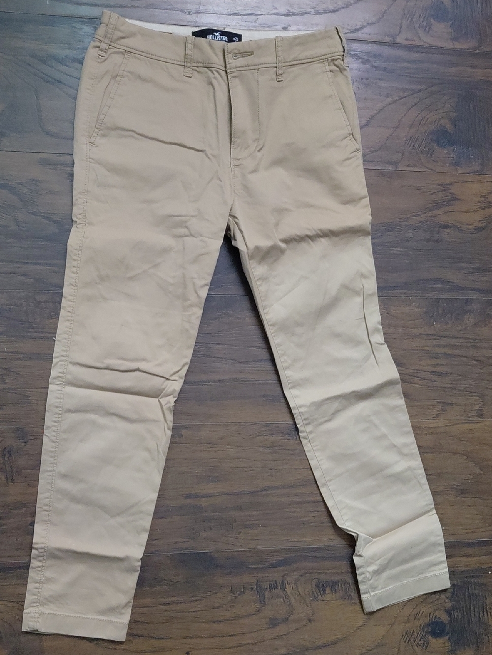 Hollister Slim Chino Pants in Khaki Tan